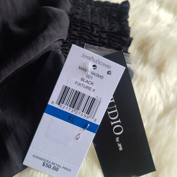 studio jpr Women's Smoked Black Top, Keyhole, Size XL - Picture 6 of 6